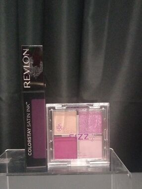 Revlon Plum Liquid Lipstick with Pink & Lilac Eyeshadow Quad